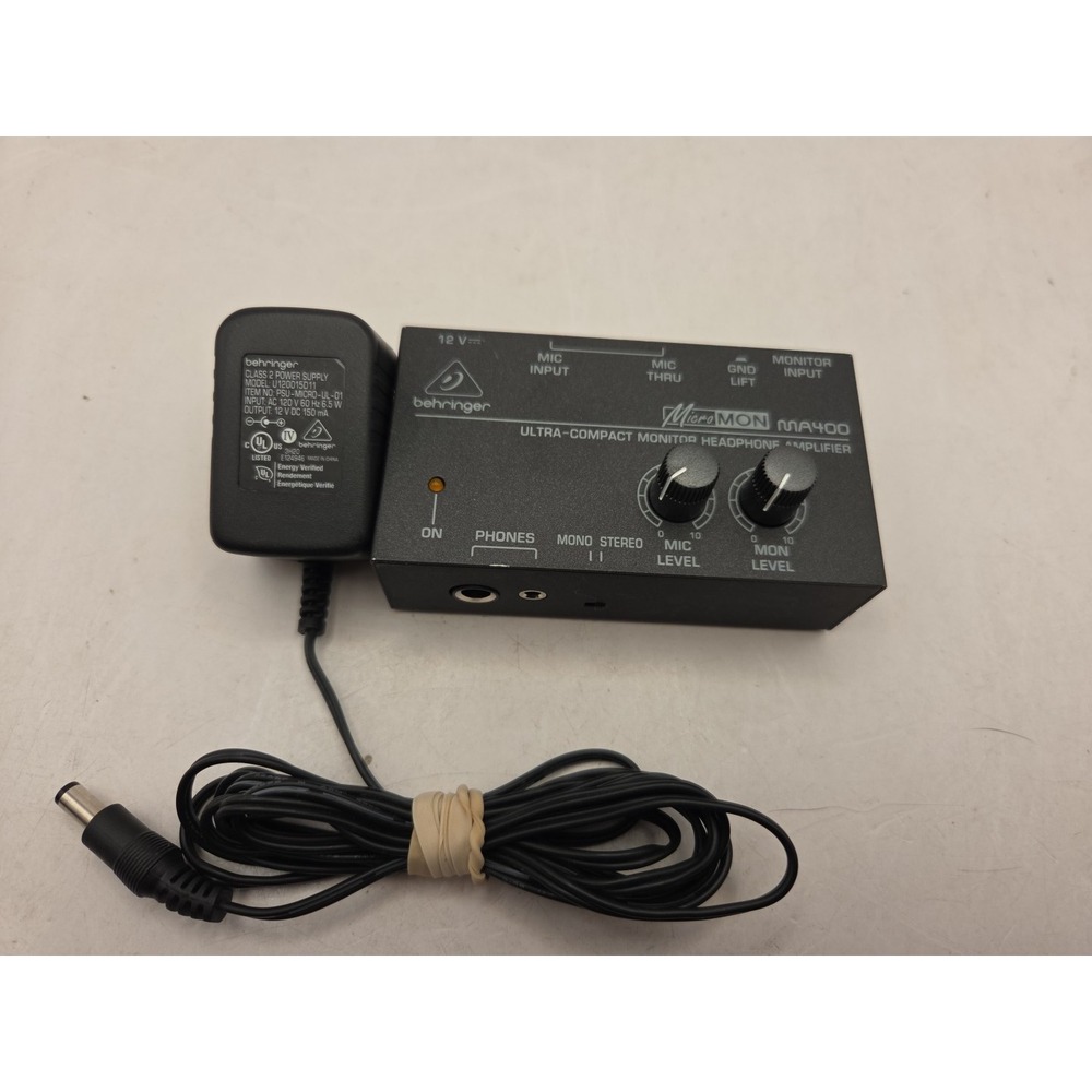 Behringer MA400 MICROMON Ultra-Compact Monitor Headphone Amplifier - TESTED C